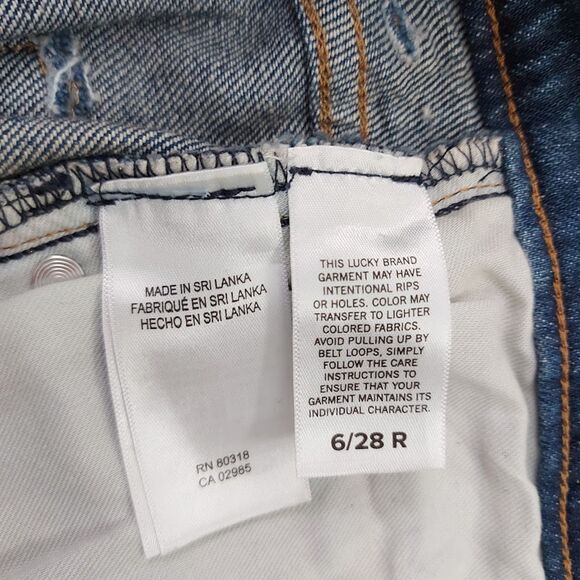 Lucky Brand Jeans Womens 28x28 Blue Boyfriend Mid Rise Relaxed Straight Denim - Picture 13 of 13